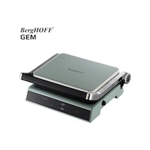 Gem Retro Dijital Izgara & Tost Makinesi 2000 W, 290 212 Mm, Lcd Dokunmatik Kontrol Mint Yeşil