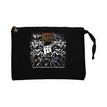 Napalm Death From Enslav Siyah Clutch Astarlı Cüzdan / El Çantası Siyah