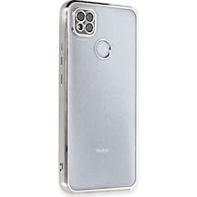 Xiaomi Redmi 9c Uyumlu Kılıf Lensli Silikon - Gümüş