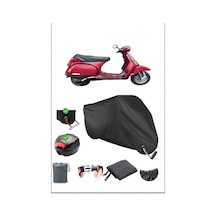 Siyah Pıaggıo Vespa Cosa Arka Çanta Kilit Uyumlu Su Geçirmez Branda Motosiklet
