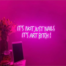 Twins Led It's Not Just Nails It's Art Bitch Yazılı Neon Tabela Pembe Model:model:25543366 Pembe