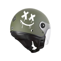 Motosiklet Gülen Yüz Kask Sticker