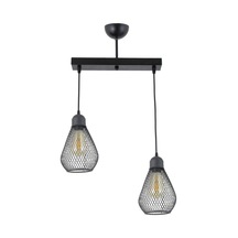 Ampul Model Siyah Ferforje Modern Sarkıt Avize H