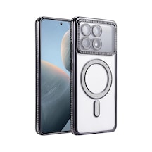 Xiaomi Poco X6 Pro Uyumlu Joke Simli Magneticsafe Kılıf - Siyah
