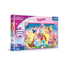 50025 160 Xl Süper Şekil Çılgın Yapboz Şekli Masal Kahramanları İçeren Büyük Parçalı Bulmacalar 6+ Yaş Çocuklar İçin Eğlence Prensesi Prenseslerin Pembe Dünyası