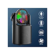 Vantilatörlü Hoparlör Rgb Led Işıklı Fonksiyonel Speaker Kamp Karavan