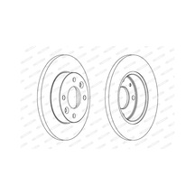 Fren Disk - Dacia Logan, Sandero, 1310, 1410, Nova - Ferodo-ddf055