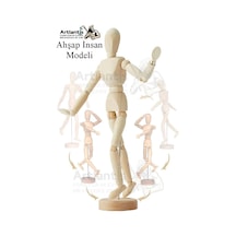 Ahşap İnsan Modeli 14 Cm A5 15x21cm Eskiz Defteri Dereceli Karakalem Seti Dağıtma Kalemi Hamur Silgi Kalemtraş Genel