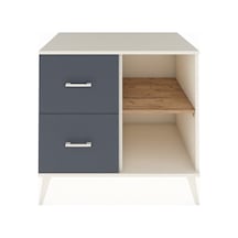 Kronos Şifonyer Tek Raflı 2 Çekmeceli 88x59x80 Aytaşı-çam/antrasit Çam/antrasit