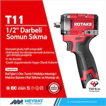 Rotake T11 1/2 Akülü Somun Sıkma 750nm