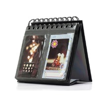 Rogfer Takvim Stili Masaüstü Ayakta Marka Adı Klasörü Mini Masa 3 İnç 68 Fotoğraf Albüm Kitabı Siyah