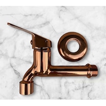 İsaoğlu Yapı Bronz Musluk Bakır Wc Musluğu Duvardan Aç Kapa Sistem Musluk Rose Bakır Rose Gold