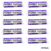 Florex 60 Litre Büzgülü Lavanta Kokulu Çöp Torbası Poşeti / 65 x 70 CM - 10 x 10 Rulo / Paket