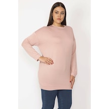 Şans Kadın Pembe Bisiklet Yakalı Uzun Kollu Viskon Bluz 65n29997-pembe Pembe