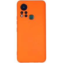 İnfinix Hot 11s Kılıf Nano İçi Kadife Silikon - Turuncu Diğer