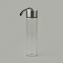 H2o Metal Kapaklı Cam Matara - Şeffaf / Gri - 450 Ml Çok Renkli