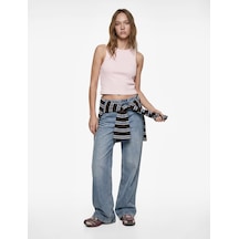 Koton Bisiklet Yaka Kolsuz Slim Fit Pamuklu Atlet Pembe 6sal30059ık Gül