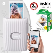 Instax mini Link 2 Beyaz Akıllı Telefon Yazıcısı ve 20'li mini Fi