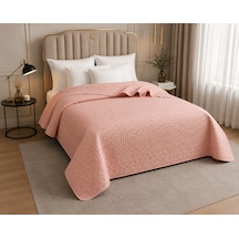 Kapreo Home Çok Amaçlı Çift Kişilik Yatak Örtüsü 200 X 220 Bej - Pembe
