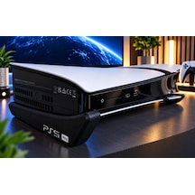 Ps5 Pro Uyumlu Yatay Stand Playstation 5 Pro Konsol Altlığı Sembollü Masaüstü Destek Standı Siyah