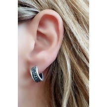 Swarovski Taşlı 925 Ayar Gümüş Halka Küpe N11.89129
