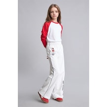 Defacto Hello Kitty Lisanslı And Friends Wıde Leg Ecru Eşofman Altı Kız Çocuk I1690a826auer105 Ekru-er105