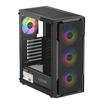Fazeon F11 650w 80+ Bronze Tempered Glass Mesh 4x Rgb Fanlı Usb 3.0 Siyah Atx Bilgisayar Kasası