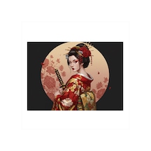 Geleneksel Japon Geisha Modern Mdf Tablo