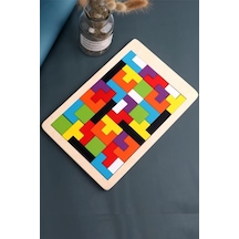 Ahşap Puzzle Tetris Oyunu Eğitici Ahşap Oyunu Yapboz Oyunu