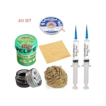 Relıfe Rl-402 Krem Lehim 183 C 40gr Havya Uç Temizleyici Seti Flux Lehim Toplama Cp-3015 Emme Teli Vs Set03