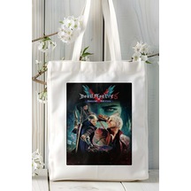 Art Hediye Devil May Cry Oyun Baskılı Omuz Çanta Kişiye Özel Model 5 Çok Renkli