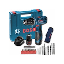 Bosch Professional GSR 120-LI 12 V 1.5Ah Çift Akülü Vidalama Makinesi + 23 Parça Set