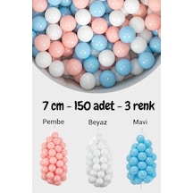7 Cm Top Havuzu Topu 150 Adet Pembe, Mavi, Beyaz