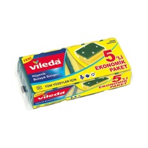 5 Li Yeşil Klasik Oluklu Sünger