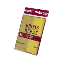 Brons A5 Bantlı Hazır Defter Kabı 10 Lu Set Karışık Renk Br-458
