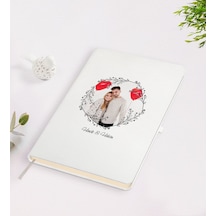 Kişiye Özel Sevgililer Günü Temalı İsimli Fotoğraflı Beyaz Defter N11.3341 Beyaz