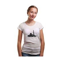 Silhouette Mosque Kadın Beyaz Tshirt (534310991)