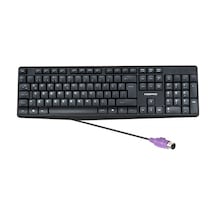 Ps2 Yuvarlak Girişli Standart Kablolu Klavye Eski Tip Ps-2 Girişli Klavye