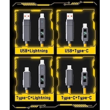 4 İn 1 Led Ekranlı 65w-27w Pd Usb İos Type C Super Turbo Fast Aaa+ Kalite Şarj Ve Data Kablosu