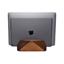 laptop stand - ahşap dikey laptop standı Ceviz
