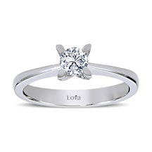 Lova E Renk 0,31 Karat Pırlanta Tektaş Yüzük - HRD Sertifikalı - 1020052