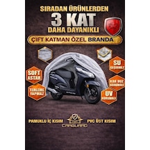 Carguard Honda Pcx 125 Ve Pcx 150 Uyumlu Fitilli Motosiklet Brandası Motor Örtüsü-arka Çanta Uyumlu