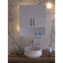 Modern Banyo Üst Modül Beyaz