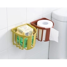 Yapışkanlı Çok Fonksiyonlu Banyo Organizeri Beyaz Çok Renkli