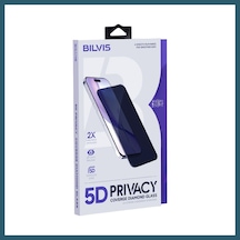 Bezos İphone 15 Bilvis 5d Privacy Diamond Hayalet Cam Ekran Koruyucu Ob