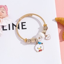 Jzcat Titanyum Bileklik Moda Karikatür Kt Kedi Aşk Kolye Bileklik-ky07