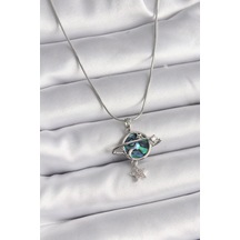 Dodes Dodes 316l Çelik Gümüş Renk Zincir Zirkon Taşlı Gezegen Model Kadın Kolye Tg27bko9478 Çok Renkli