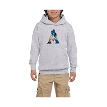 Zepplin Giyim Avatar The Way Of Water Siluet Gri Çocuk Kapşonlu Sweatshirt