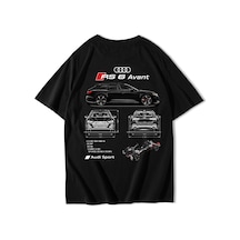 Brz Collectıon Brz Collection Unisex Oversize Rs6 Audi Rs6 T-shirt Siyah