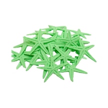 Tahtakale Toptancı Polyester Deniz Yıldızı Minik Boy 0.5 Cm- 1.5 Cm 100 Adet Yeşil